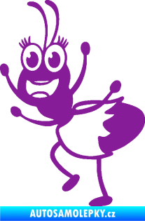 Samolepka Paní mravencová levá fialová