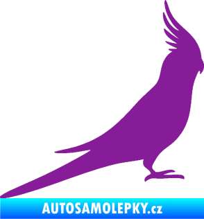 Samolepka Papoušek 002 pravá fialová