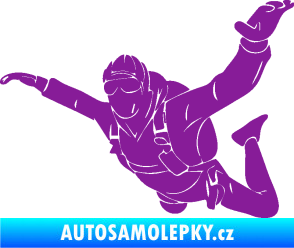 Samolepka Parašutista 004 levá fialová