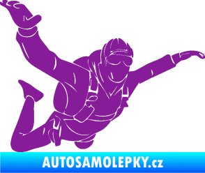 Samolepka Parašutista 004 pravá fialová
