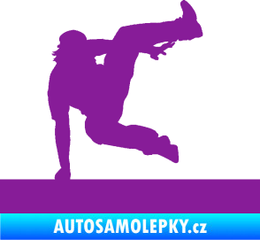 Samolepka Parkour 002 pravá fialová