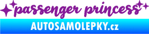 Samolepka Passenger Princess 002 nápis s hvězdičkami fialová