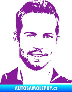 Samolepka Paul Walker 001 pravá fialová