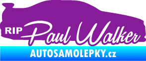 Samolepka Paul Walker 005 RIP fialová