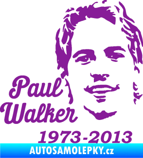 Samolepka Paul Walker 007 RIP fialová