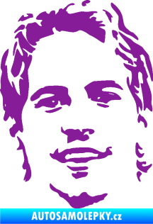 Samolepka Paul Walker 008 levá obličej fialová