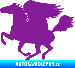 Samolepka Pegas 001 levá okřídlený kůň fialová