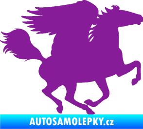 Samolepka Pegas 001 pravá okřídlený kůň fialová