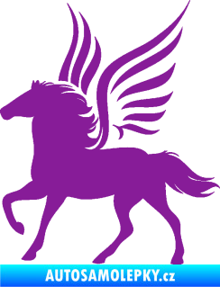 Samolepka Pegas 002 levá okřídlený kůň fialová