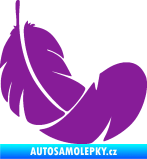 Samolepka Peříčko 008 pravá fialová