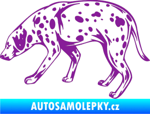 Samolepka Pes 001 levá Dalmatin fialová
