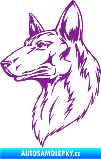 Samolepka Pes 019 levá fialová