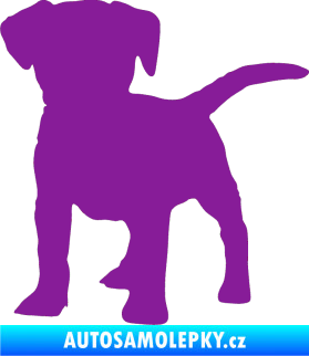 Samolepka Pes 056 levá štěně fialová