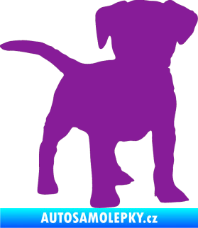 Samolepka Pes 056 pravá štěně fialová