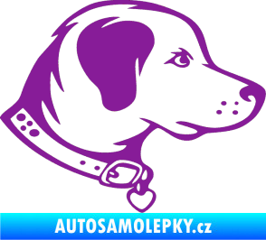 Samolepka Pes 058 pravá fialová