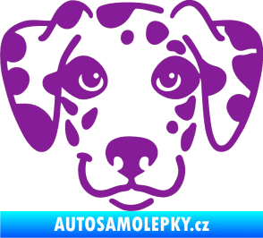 Samolepka Pes 064 Dalmatin fialová