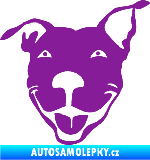 Samolepka Pes 072 levá Pitbull fialová