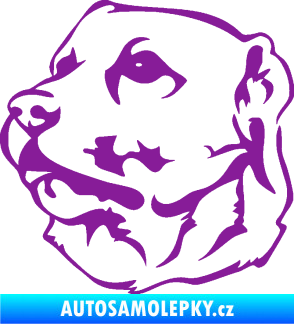 Samolepka Pes 104 levá Labrador fialová
