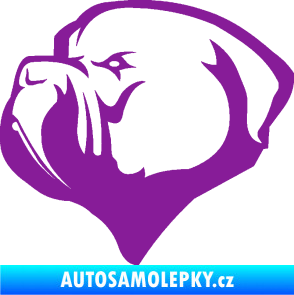 Samolepka Pes 116 levá pitbull fialová