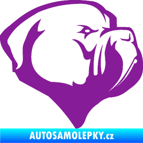 Samolepka Pes 116 pravá pitbull fialová