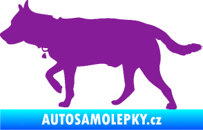 Samolepka Pes 121 levá německý ovčák fialová