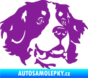 Samolepka Pes 131 pravá bernský salašnický pes fialová