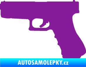 Samolepka Pistole 001 levá fialová