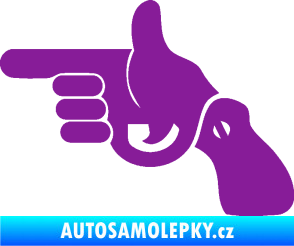 Samolepka Pistole 002 levá han gun fialová