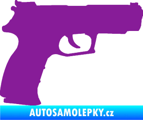 Samolepka Pistole 003 pravá fialová