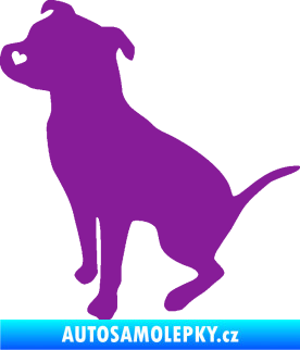 Samolepka Pitbull 005 levá fialová