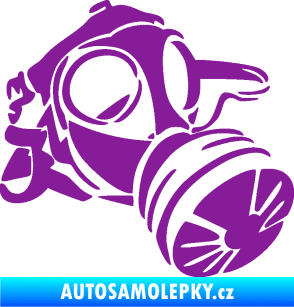 Samolepka Plynová maska pravá fialová