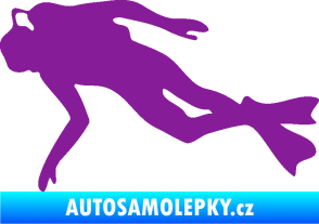 Samolepka Potápěč 002 levá fialová