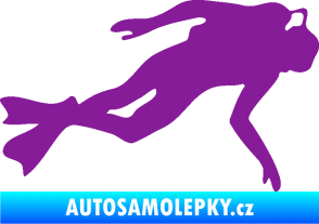 Samolepka Potápěč 002 pravá fialová