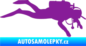 Samolepka Potápěč 003 pravá fialová