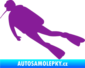 Samolepka Potápěč 006 levá fialová
