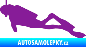 Samolepka Potápěč 009 levá fialová