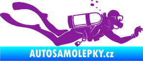 Samolepka Potápěč 011 pravá fialová