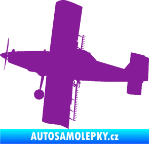 Samolepka Práškovací letoun Čmelák levá fialová