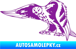 Samolepka Predators 094 levá sova fialová