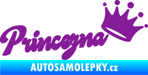 Samolepka Princezna s korunkou 001 nápis fialová