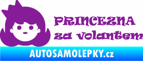 Samolepka Princezna za volantem fialová