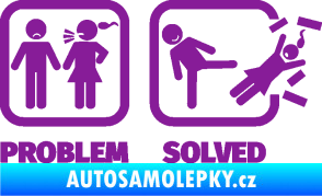 Samolepka Problem? Solved 001 fialová