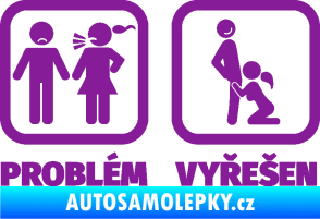 Samolepka Problém? Vyřešen 003 fialová