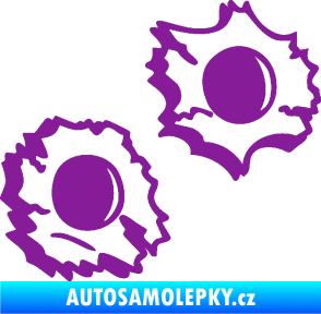 Samolepka Průstřely 001 pravá fialová