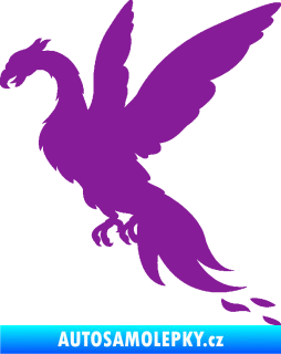 Samolepka Pták Fénix 001 levá fialová
