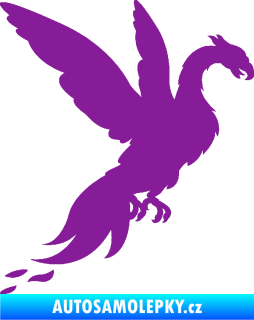 Samolepka Pták Fénix 001 pravá fialová