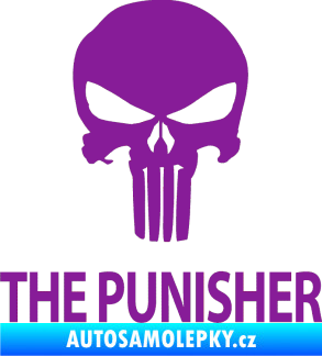 Samolepka Punisher 002 s nápisem fialová