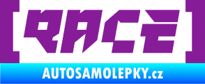 Samolepka Race nápis fialová