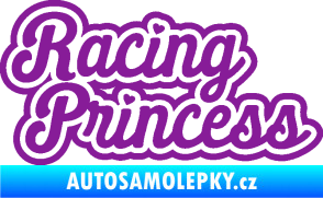 Samolepka Racing princess nápis fialová