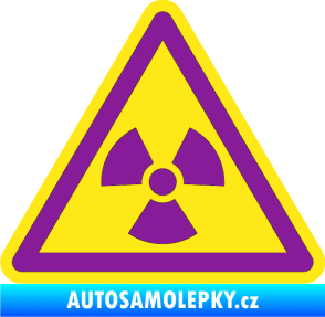 Samolepka Radioactive barevný trojúhelník fialová